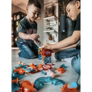 klocki magnetyczne tor kulkowy Świetlny kulodrom 49 el.