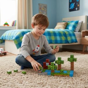 klocki magnetyczne konstrukcyjne – 108 el. | naturalny styl | kreatywna zabawa