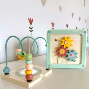 ✨pastelowa kostka aktywności – drewniany edukacyjny sorter 5w1 ✨