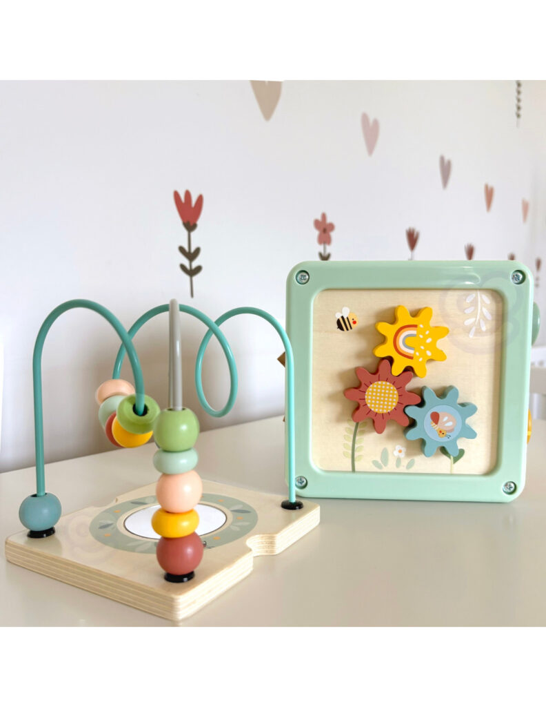 ✨pastelowa kostka aktywności – drewniany edukacyjny sorter 5w1 ✨