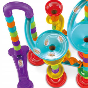 kulodrom spiralny 113 el. – kreatywny tor z kulkami dla dzieci 3+