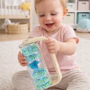 deszczownica drewniana grzeczotka– kojący dźwięk deszczu 🌧️ zabawka sensoryczna