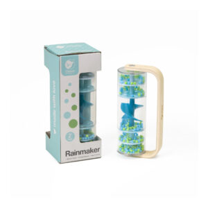 deszczownica drewniana grzeczotka– kojący dźwięk deszczu 🌧️ zabawka sensoryczna