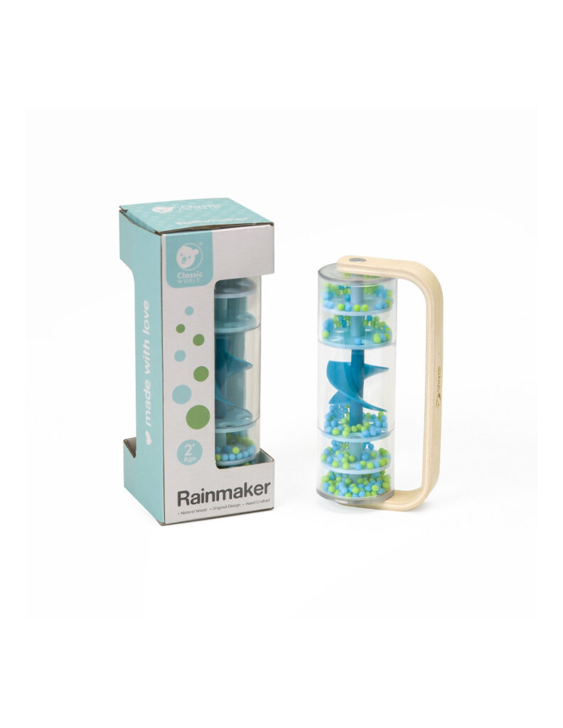 deszczownica drewniana grzeczotka– kojący dźwięk deszczu 🌧️ zabawka sensoryczna