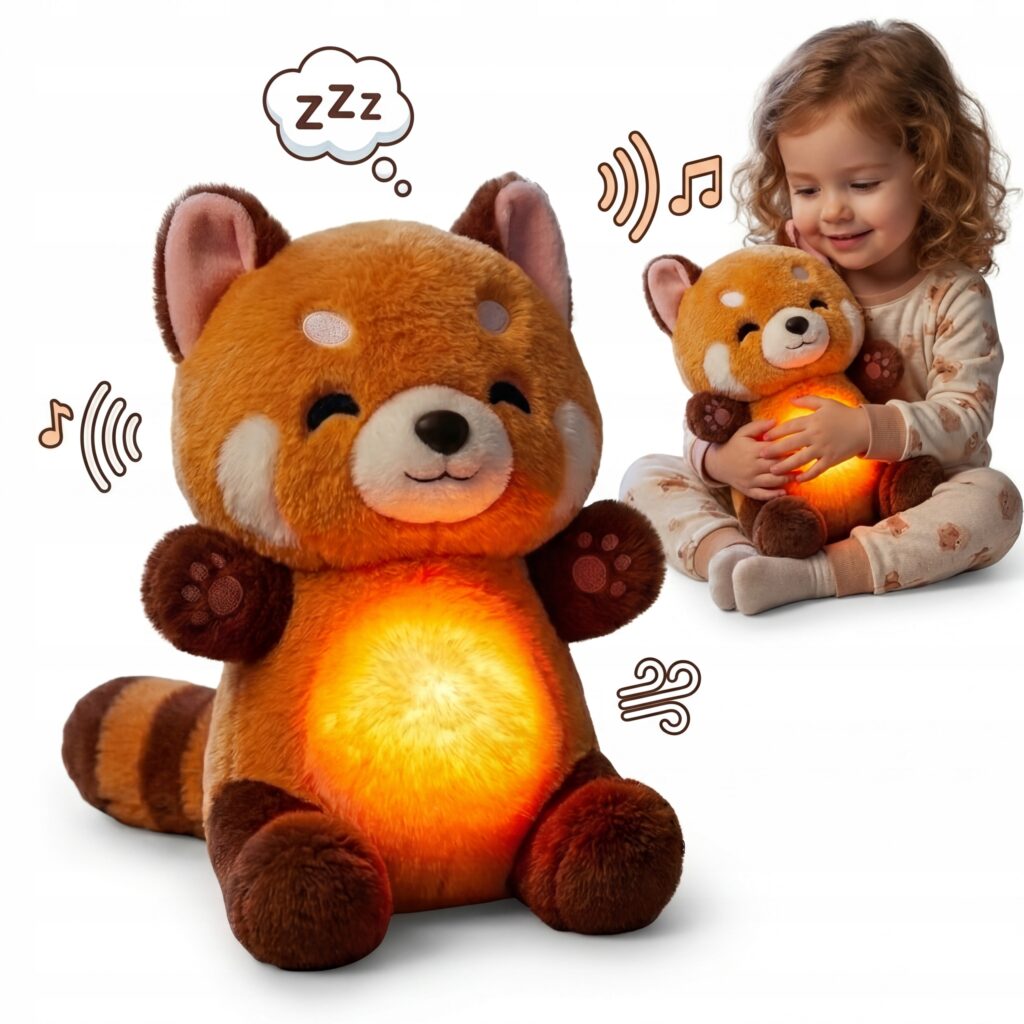 ✨ oddychająca czerwona panda – magiczny towarzysz snu twojego dziecka✨