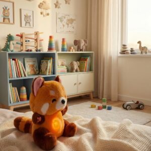 ✨ oddychająca czerwona panda – magiczny towarzysz snu twojego dziecka✨