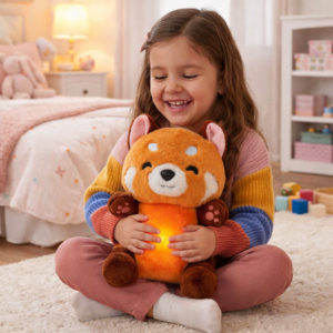 ✨ oddychająca czerwona panda – magiczny towarzysz snu twojego dziecka✨