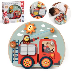 ✨drewniana tablica manipulacyjna strażak 6w1 – zabawka sensoryczna dla dzieci✨