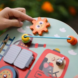 ✨drewniana tablica manipulacyjna strażak 6w1 – zabawka sensoryczna dla dzieci✨