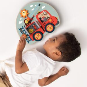 ✨drewniana tablica manipulacyjna strażak 6w1 – zabawka sensoryczna dla dzieci✨