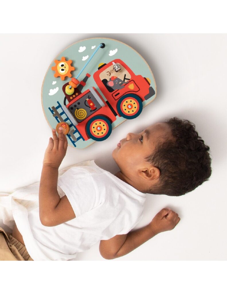 ✨drewniana tablica manipulacyjna strażak 6w1 – zabawka sensoryczna dla dzieci✨