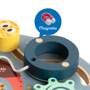 drewniana tablica edukacyjna 6w1 – zabawa i rozwój dziecka