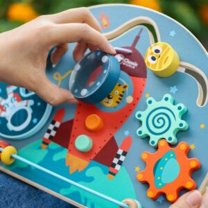 drewniana tablica edukacyjna 6w1 – zabawa i rozwój dziecka