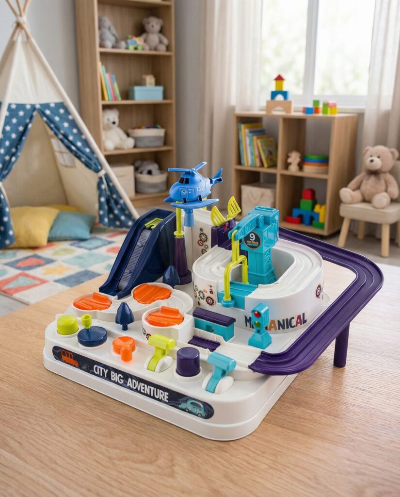 ✨tor przeszkód parking + 4 autka i helikopter | zabawka edukacyjna✨