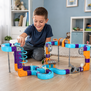  🚗🧲tor magnetyczny stem magnetic track go! + auto | klocki konstrukcyjne [129 el.]