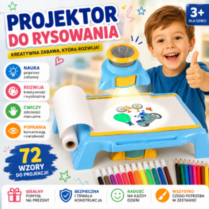 ✨ edukacyjny projektor do rysowania dla dzieci stolik z rzutnikiem 3+✨