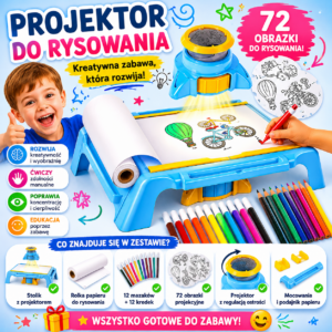 ✨ edukacyjny projektor do rysowania dla dzieci stolik z rzutnikiem 3+✨