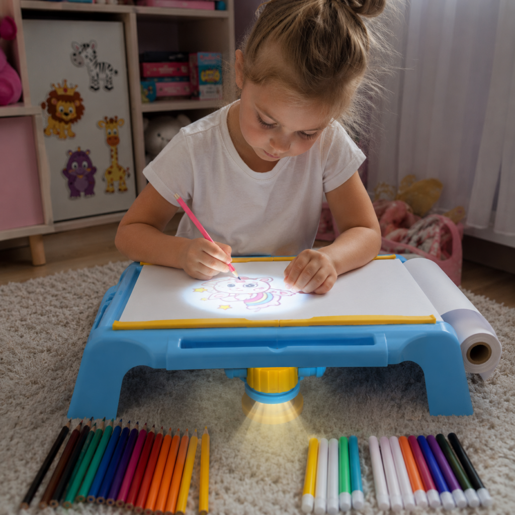 ✨ edukacyjny projektor do rysowania dla dzieci stolik z rzutnikiem 3+✨