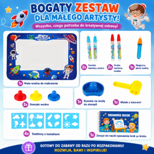 ✨rysowanie bez farb i bałaganu🖌️ – magiczna mata wodna dla małych artystów✨