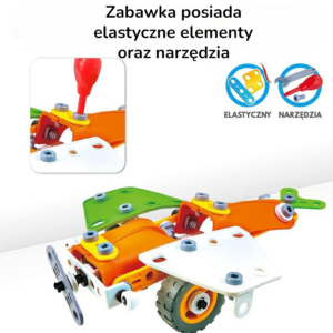klocki konstrukcyjne 5w1 164el. zestaw małego inżyniera