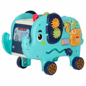 sensoryczny słonik montessori 🐘– edukacyjny sorter kształtów z młotkiem