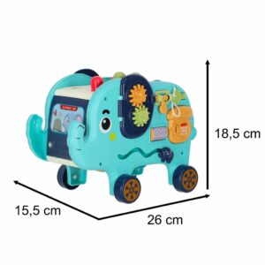 sensoryczny słonik montessori 🐘– edukacyjny sorter kształtów z młotkiem