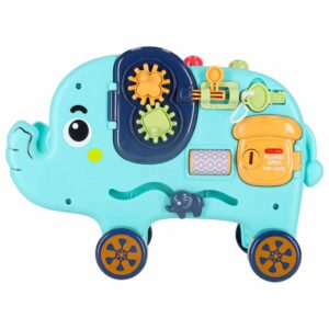 sensoryczny słonik montessori 🐘– edukacyjny sorter kształtów z młotkiem